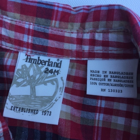 Timberland plaid button down shirt - Picture 2 of 2